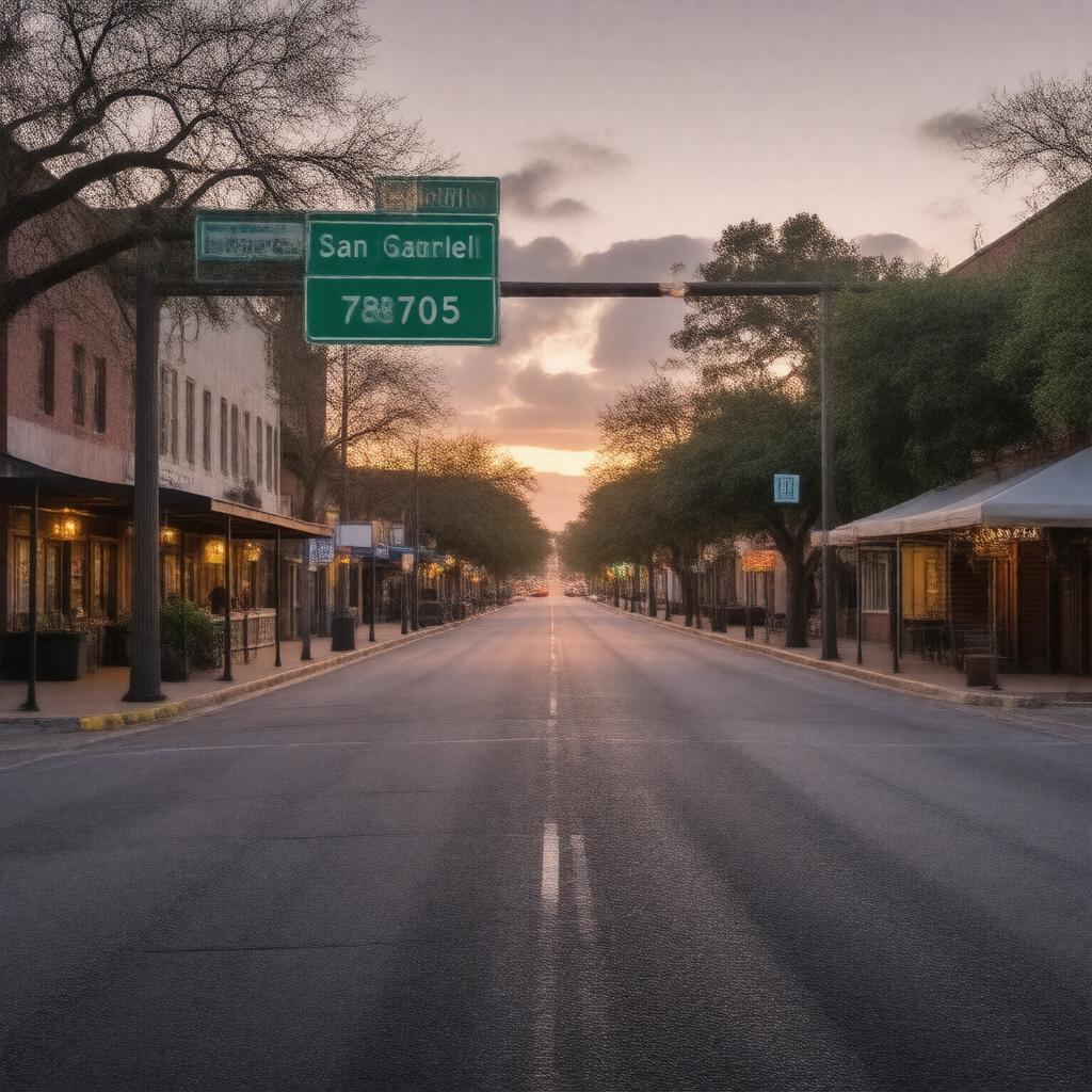 AI-created image of San Gabriel Street