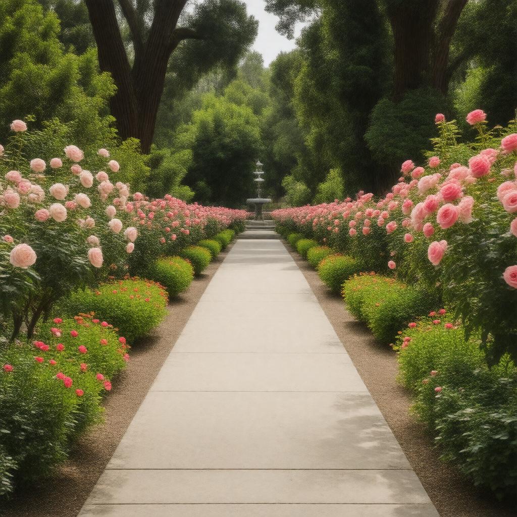 AI-created image of San Jose Municipal Rose Garden