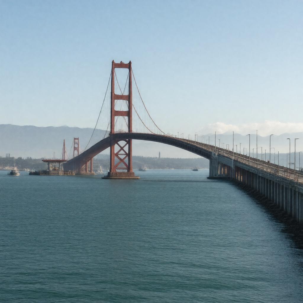 AI-created image of San Mateo-Hayward Bridge