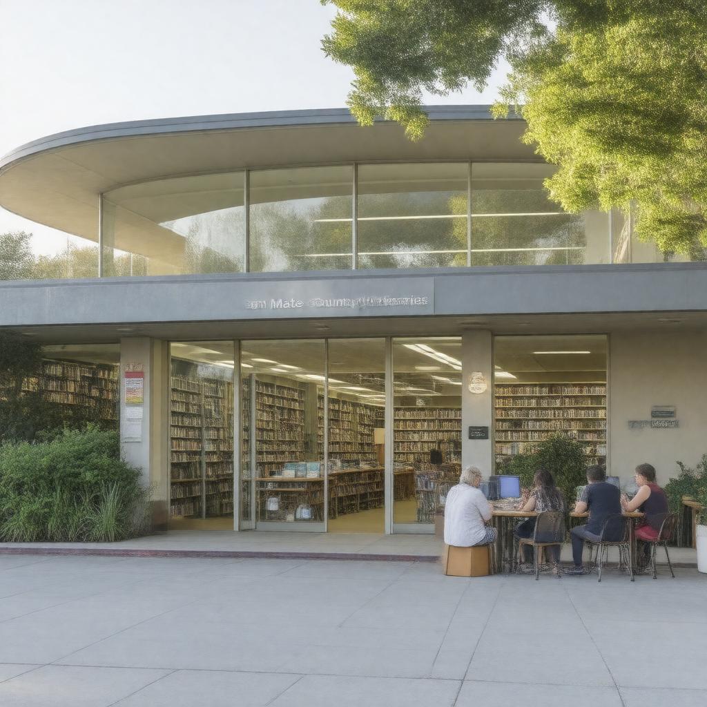AI-created image of San Mateo County Libraries