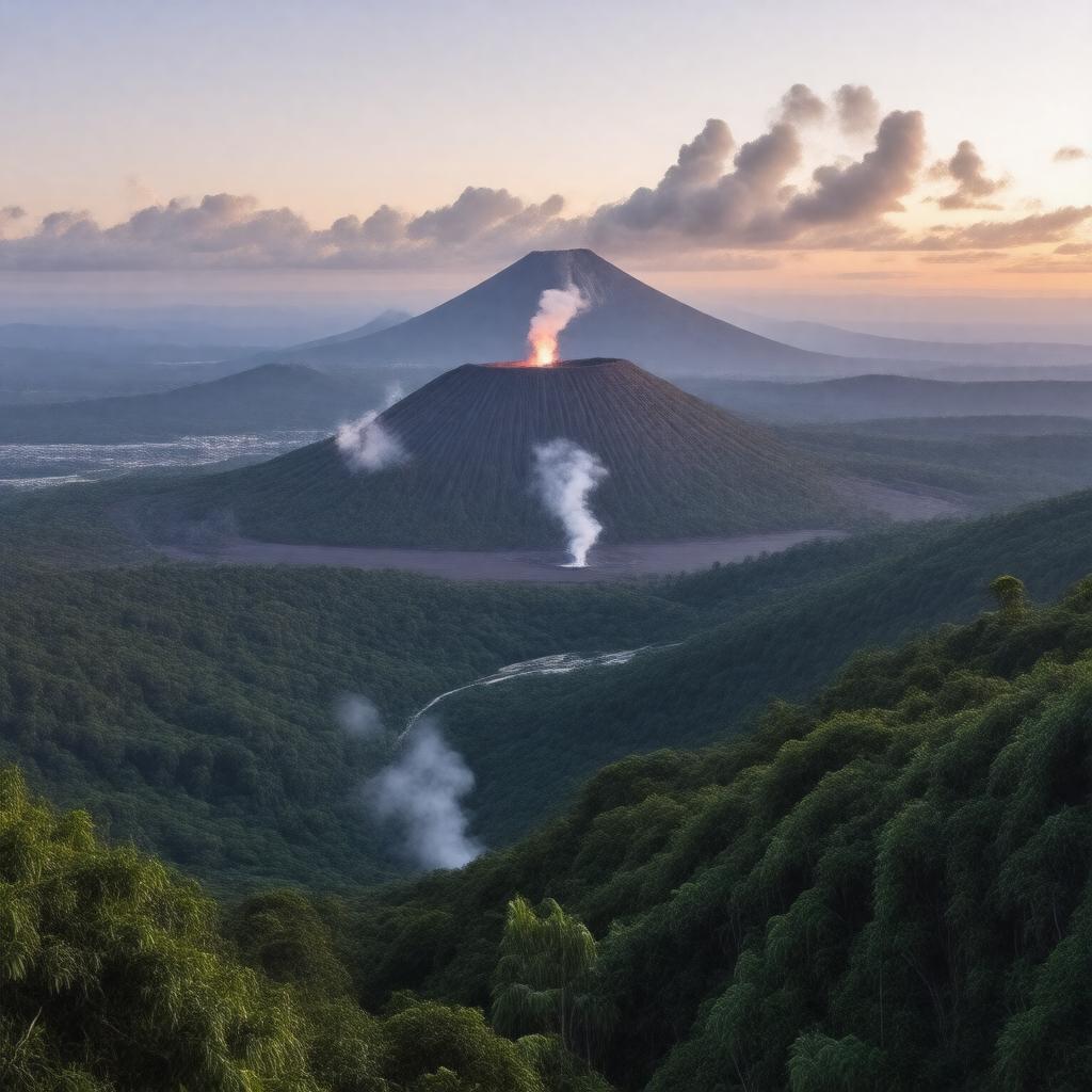 Click to view larger image AI-created image of San Salvador Volcano