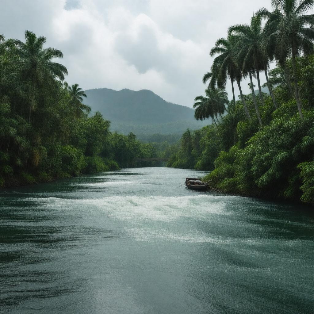 AI-created image of Sanaga River