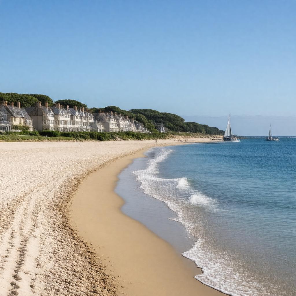 AI-created image of Sandbanks, Dorset, England