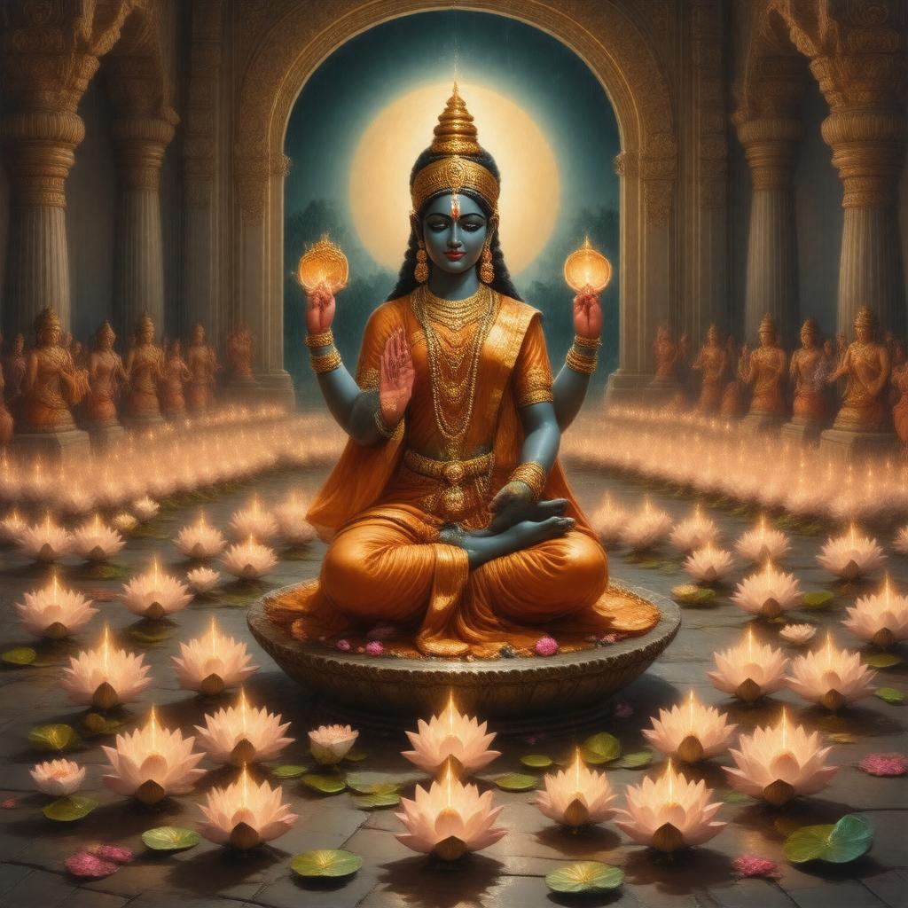 AI-created image of Sandhi Puja