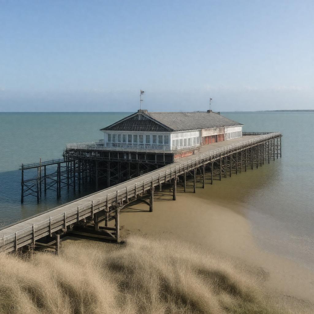 Click to view larger image AI-created image of Sandown Pier
