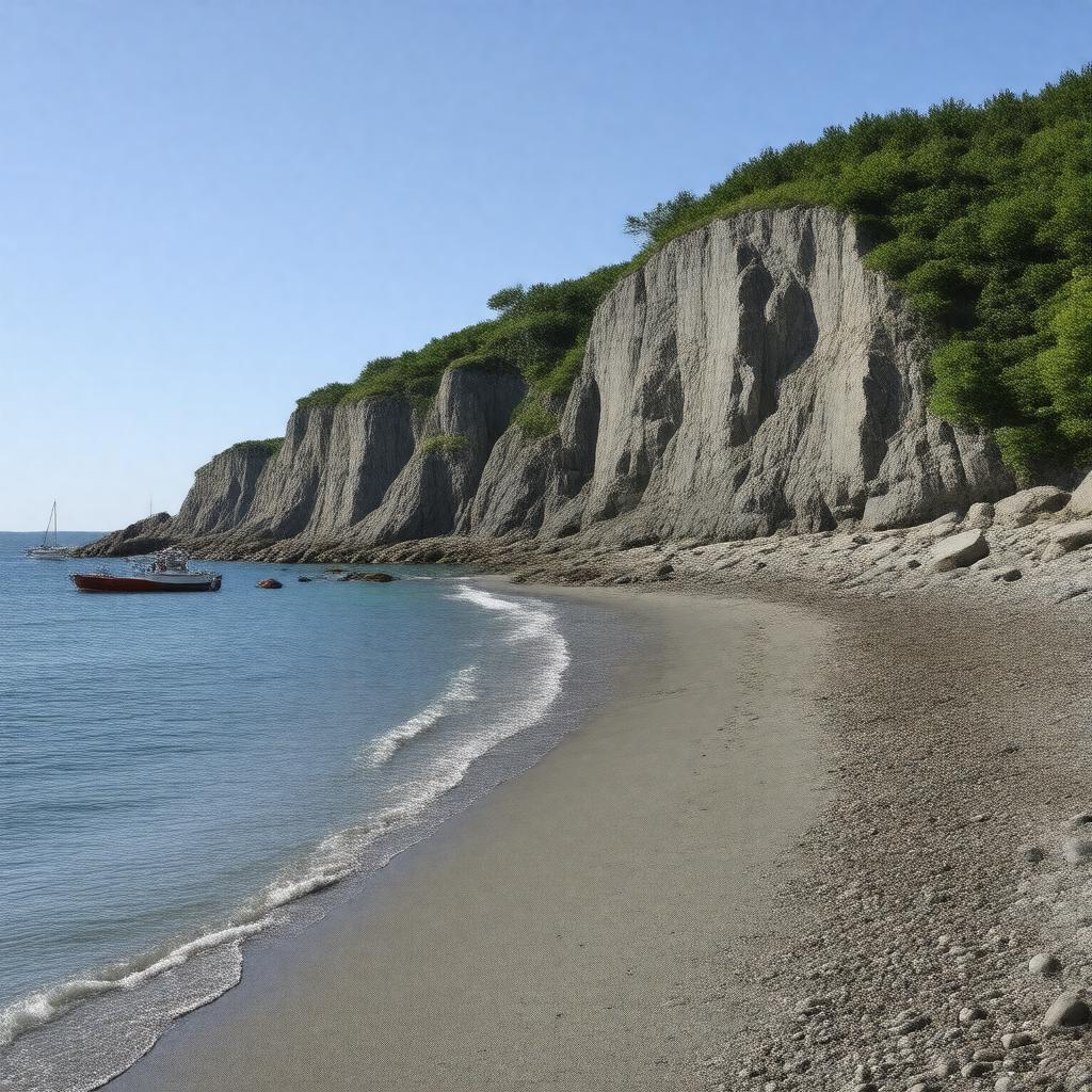 Click to view larger image AI-created image of Sandy Cove