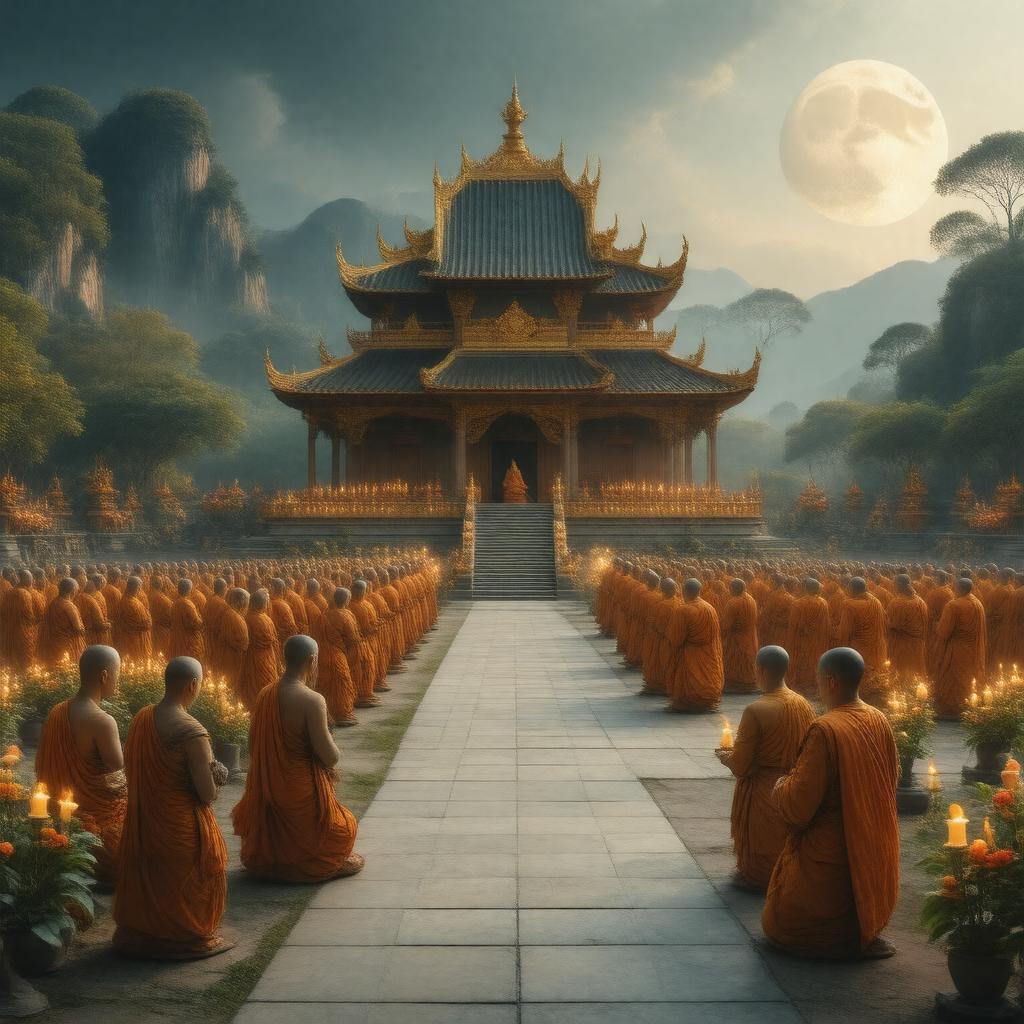 AI-created image of Sangha Day (Uposatha)