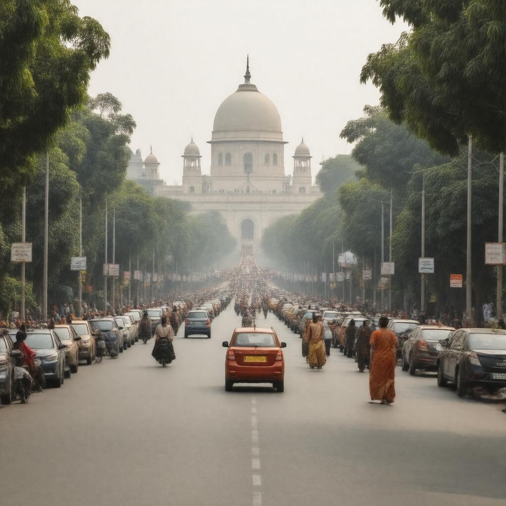 AI-created image of Sansad Marg, New Delhi, India