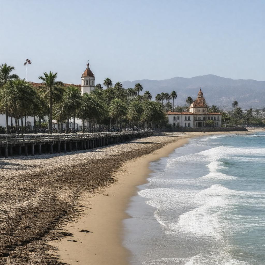 AI-created image of Santa Barbara, California, USA