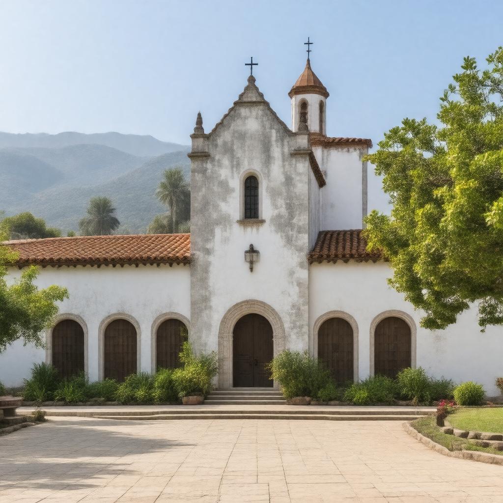 Click to view larger image AI-created image of Santa Barbara Mission Parish School