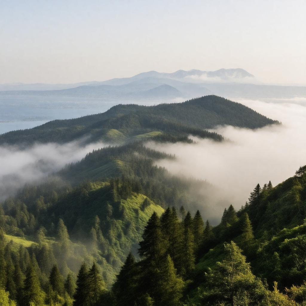 AI-created image of Santa Cruz Mountains