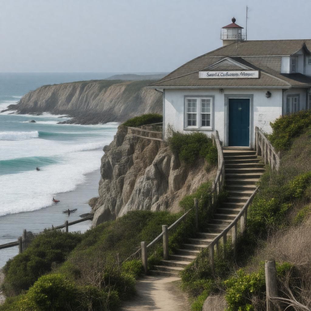 AI-created image of Santa Cruz Surfing Museum