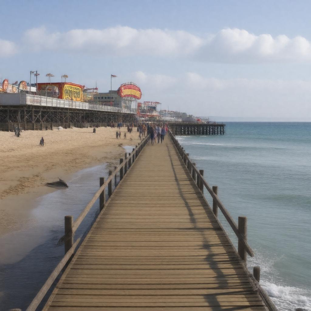 AI-created image of Santa Cruz Wharf