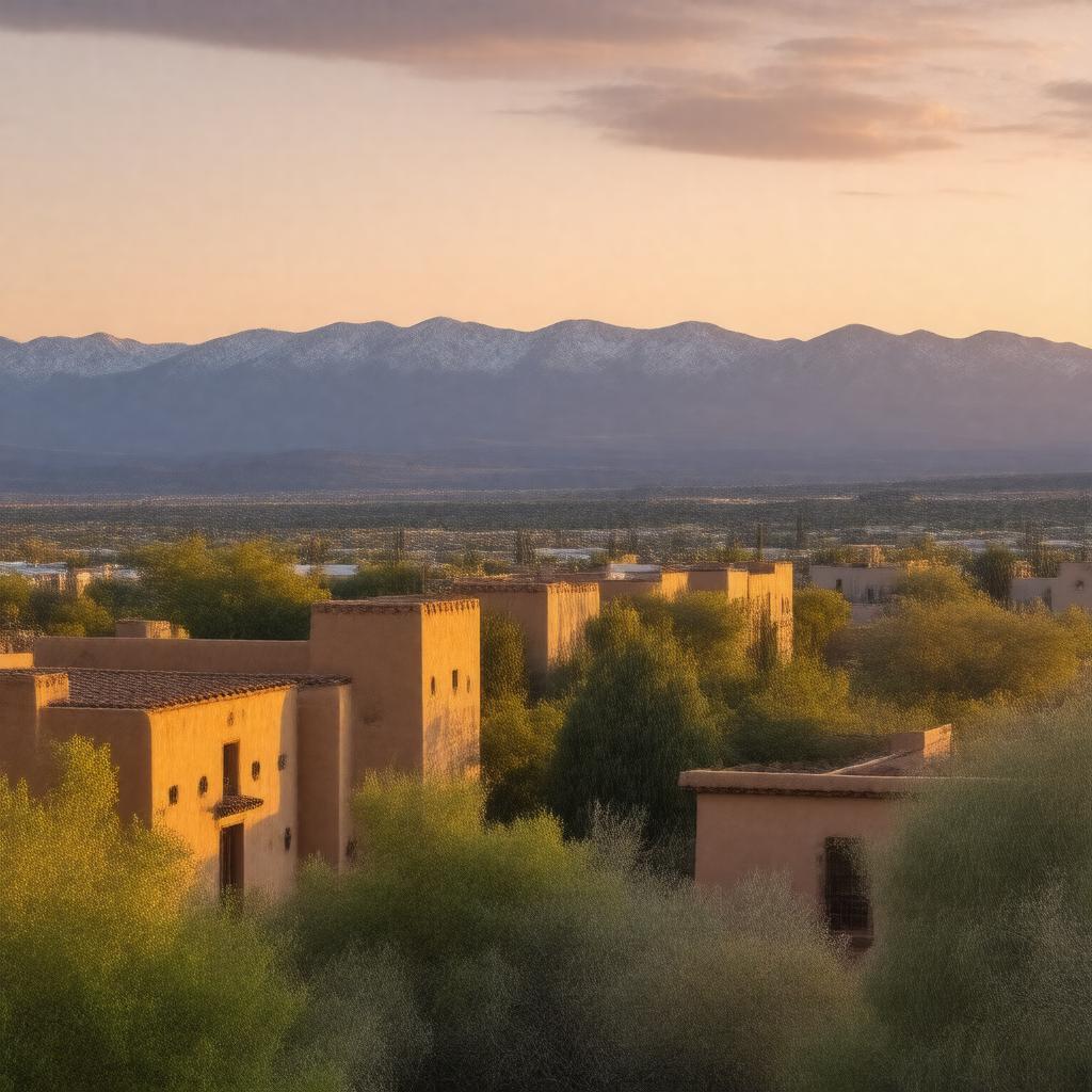 AI-created image of Santa Fe, New Mexico