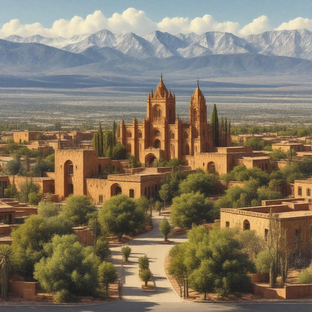 AI-created image of Santa Fe, New Mexico, United States