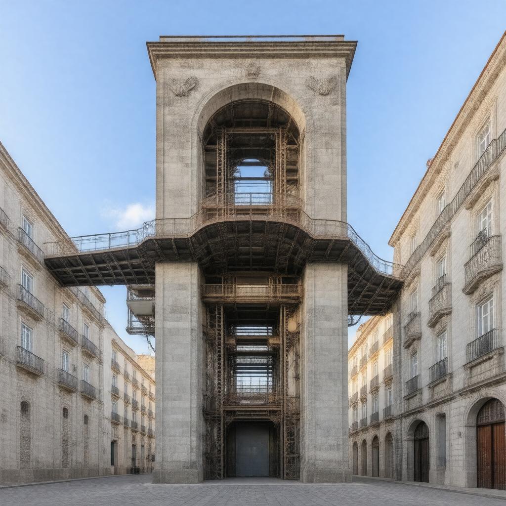 AI-created image of Santa Justa Lift