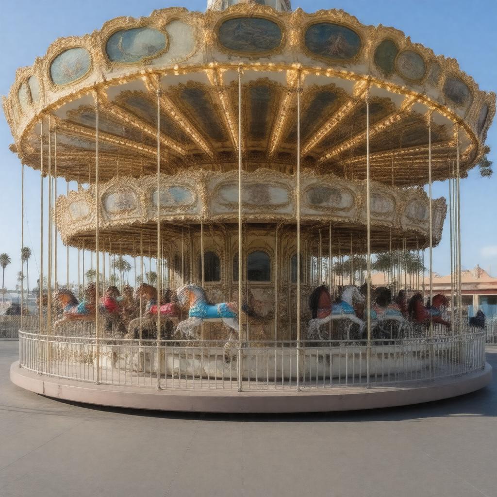 AI-created image of Santa Monica Looff Hippodrome