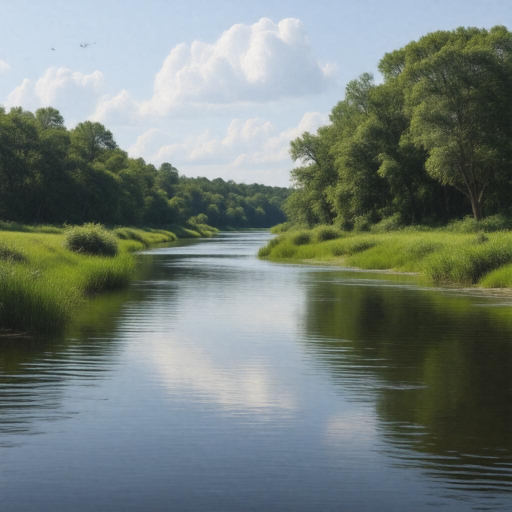 Click to view larger image AI-created image of Santee River