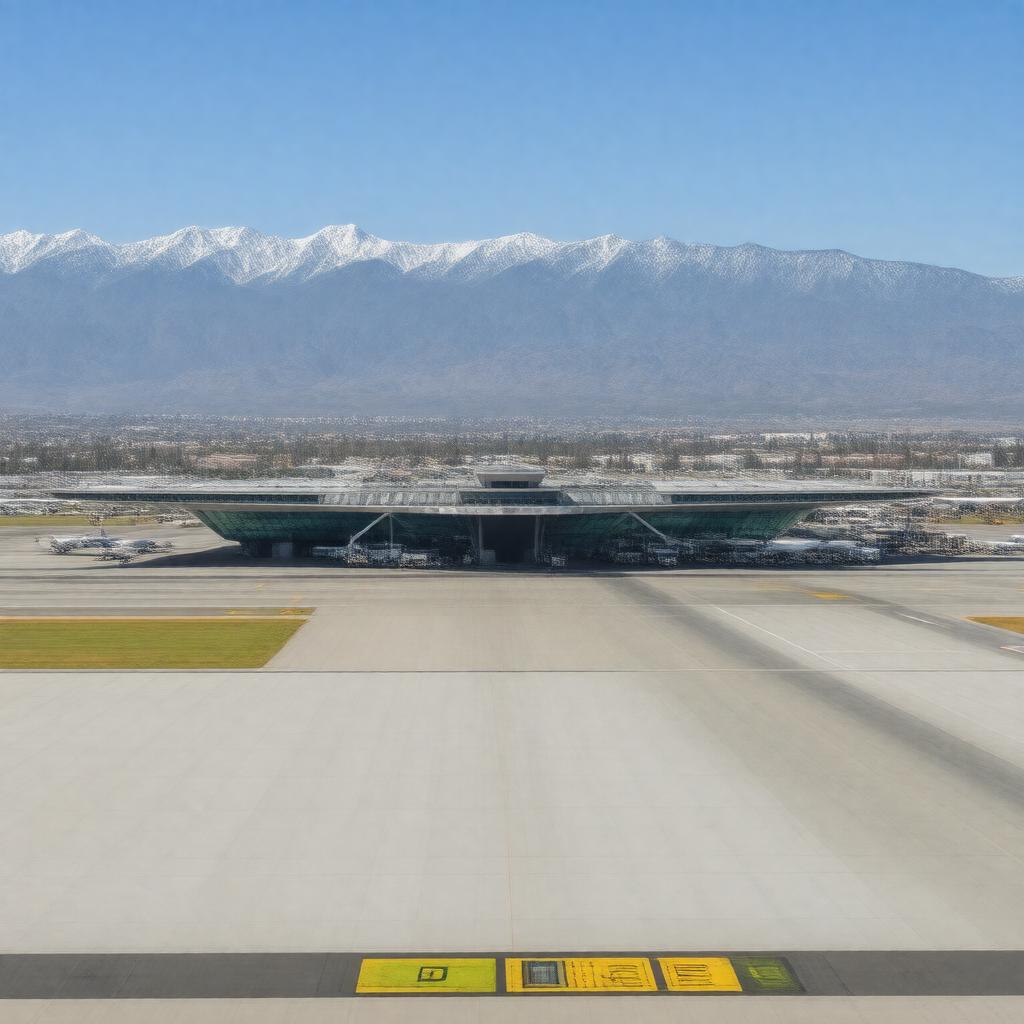 AI-created image of Santiago Airport