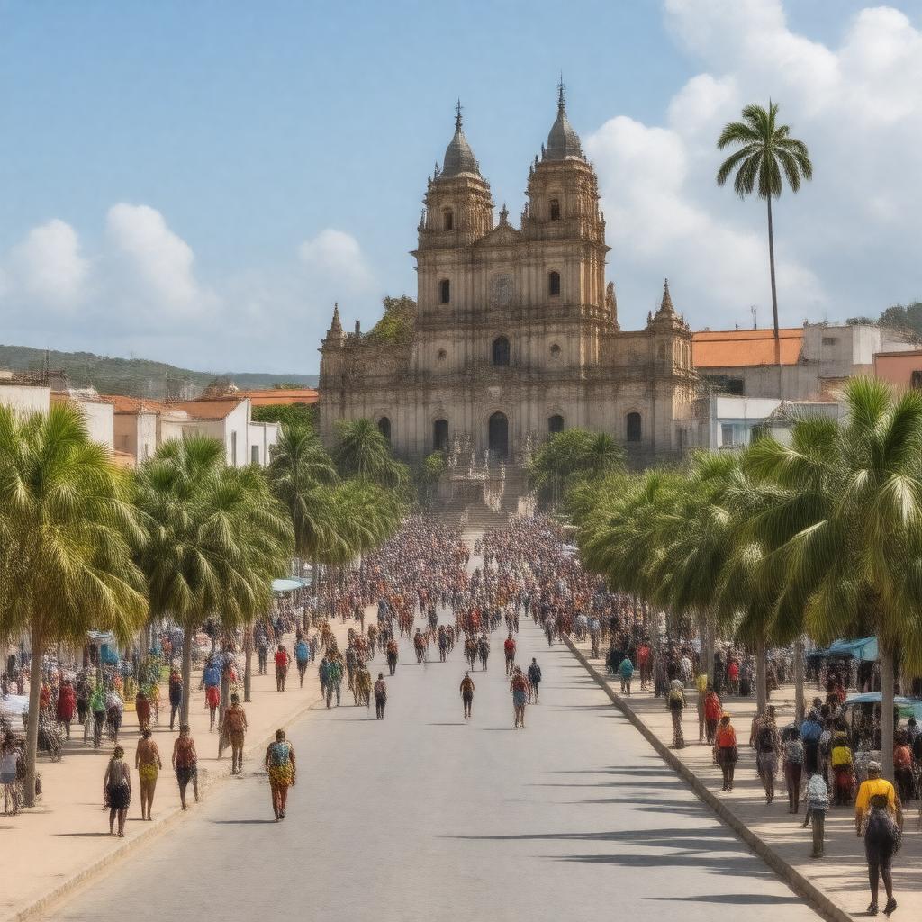 AI-created image of Santiago de Cuba