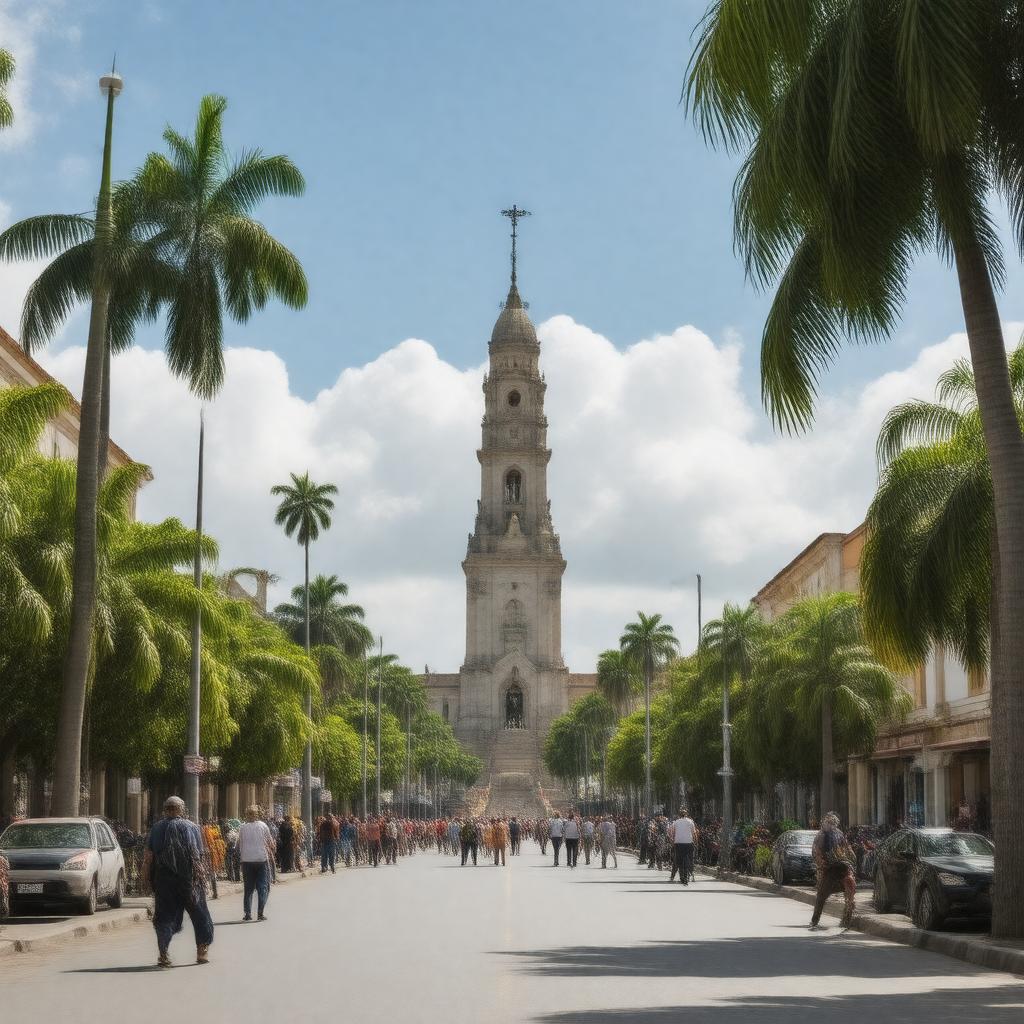 AI-created image of Santiago de los Caballeros