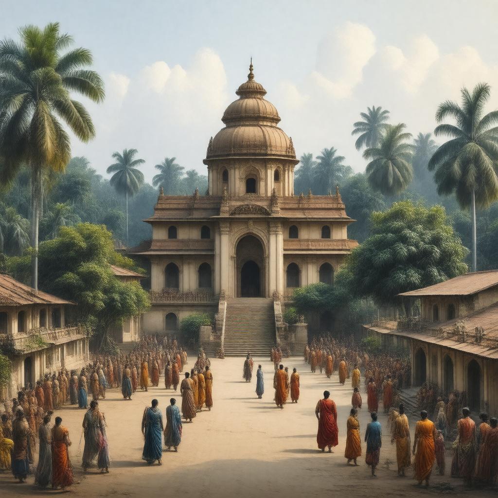 AI-created image of Santiniketan