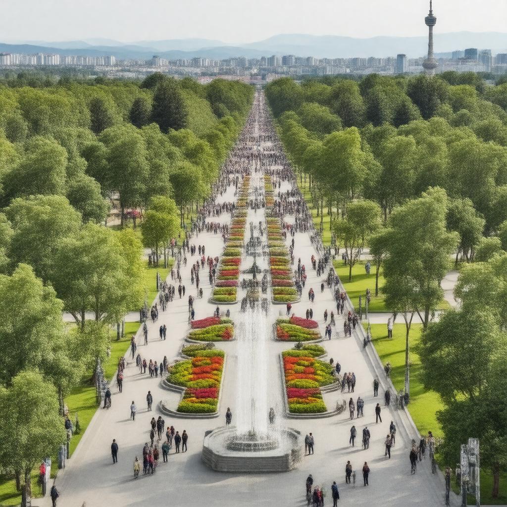 Click to view larger image AI-created image of Sapporo Odori Park