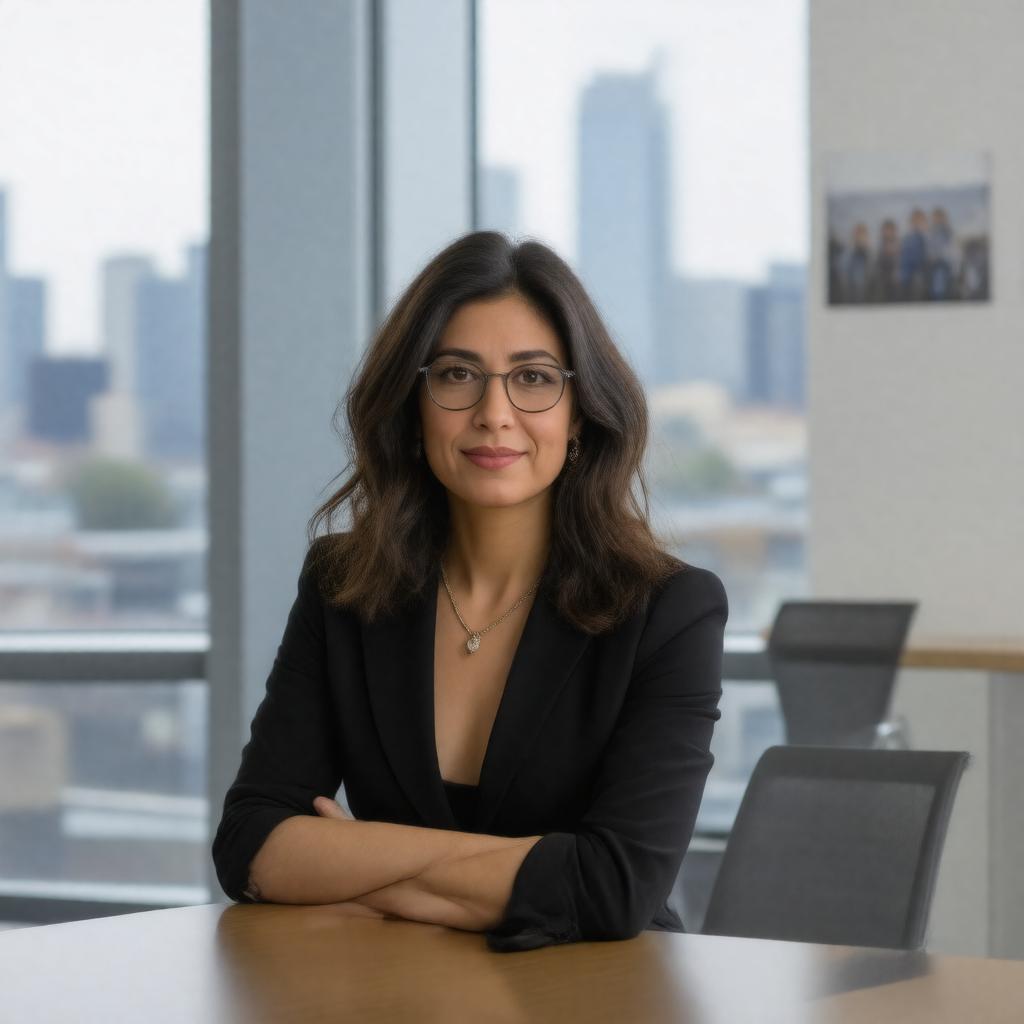 AI-created image of Sarah Baddiel