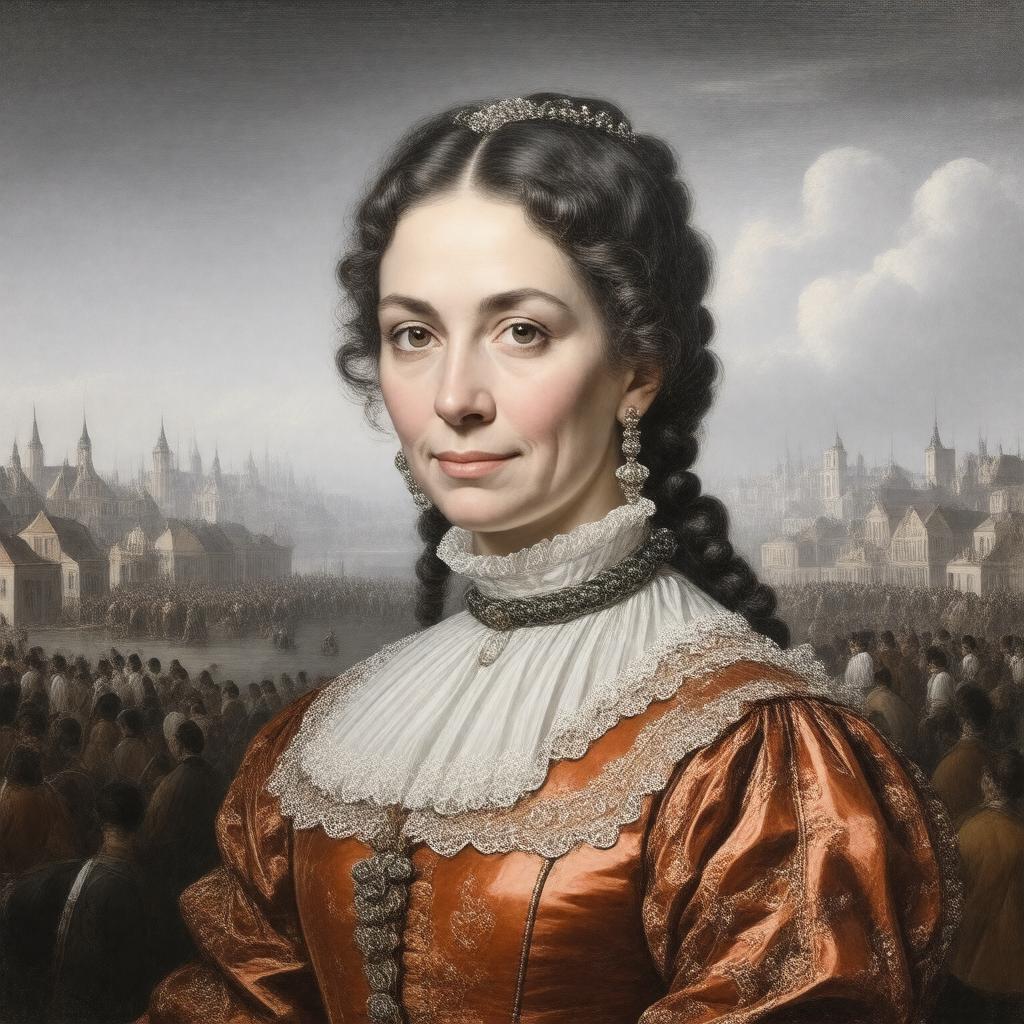 AI-created image of Sarah Franklin Bache