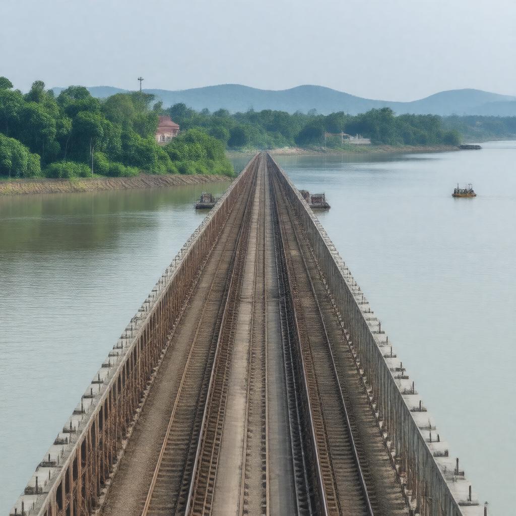 Click to view larger image AI-created image of Saraighat Bridge