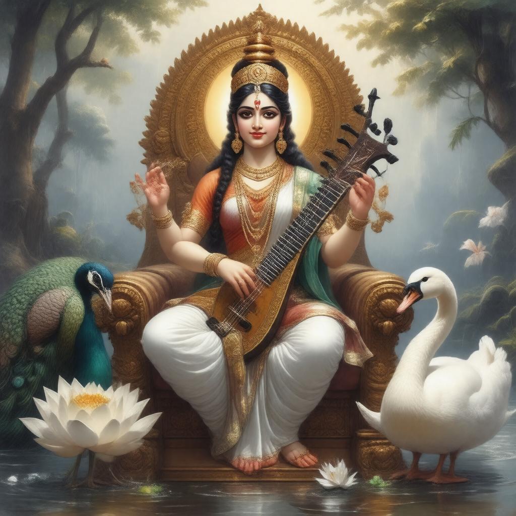 AI-created image of Saraswati