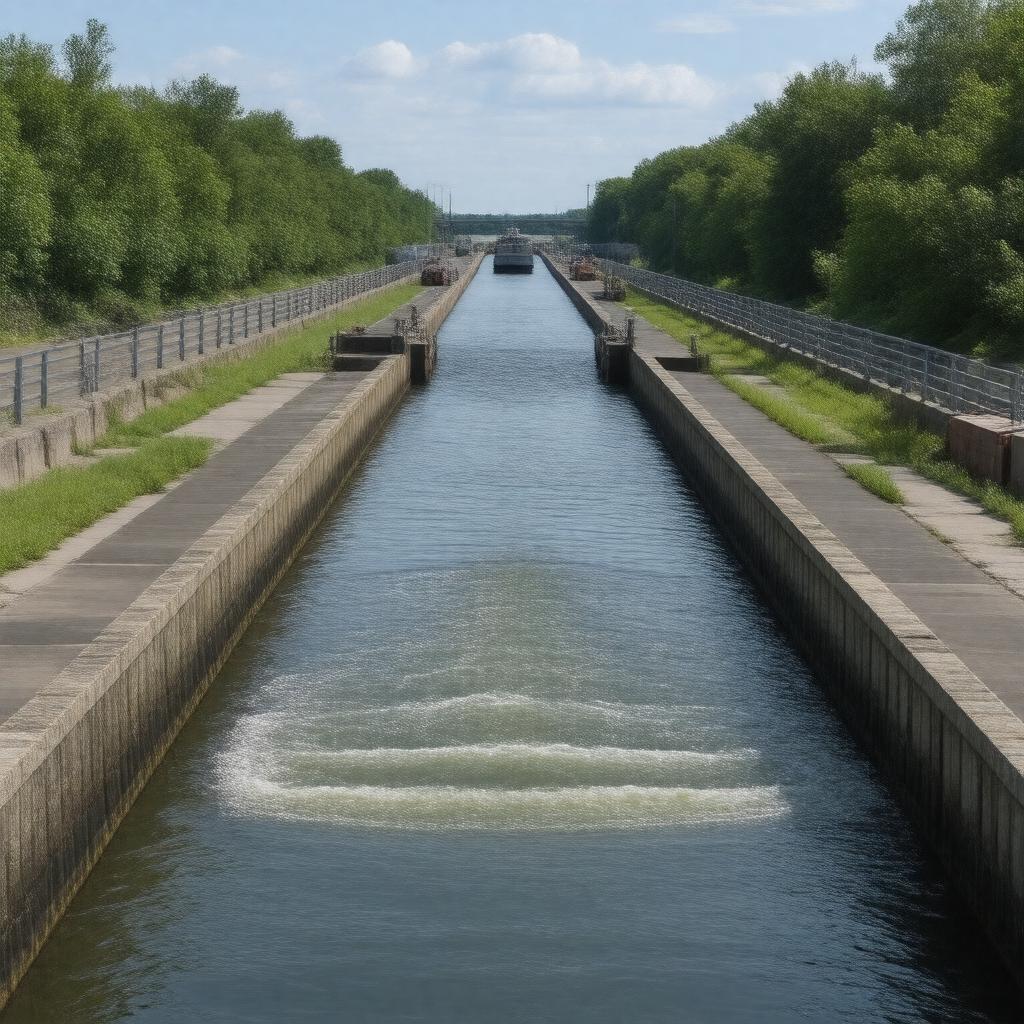 AI-created image of Sault Ste. Marie Canal
