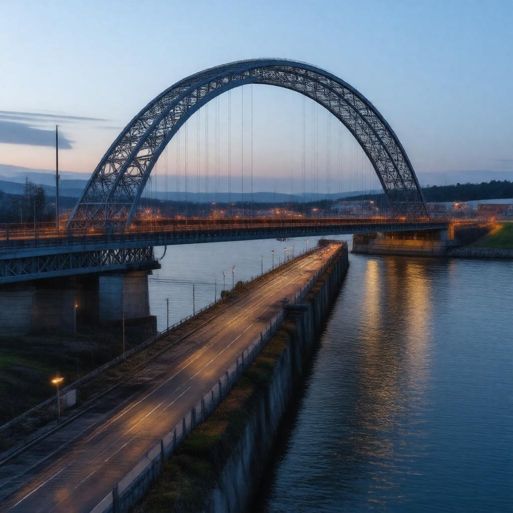 AI-created image of Sault Ste. Marie International Bridge