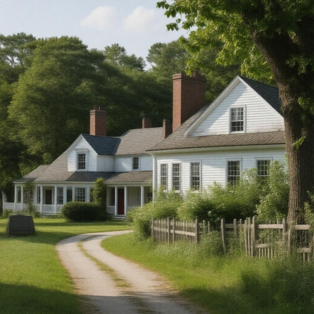 Click to view larger image AI-created image of Saunderstown, Rhode Island, British America