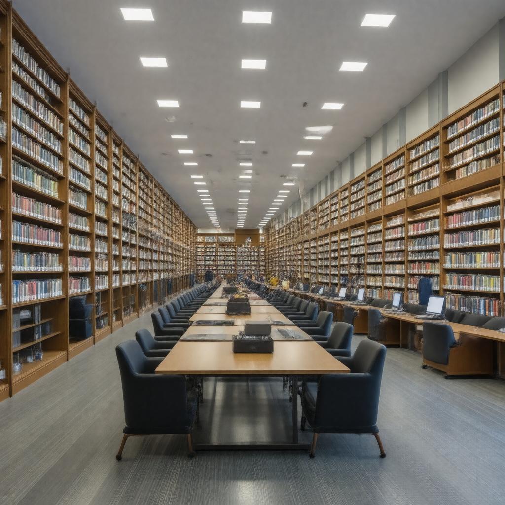 Click to view larger image AI-created image of Sawyer Library