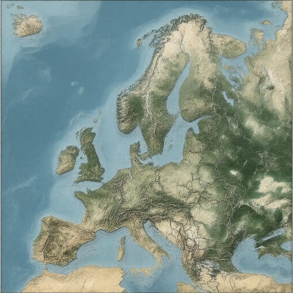 AI-created image of Scandinavian Peninsula