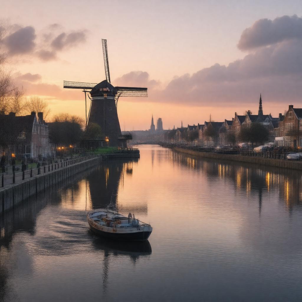 AI-created image of Schiedam, Netherlands