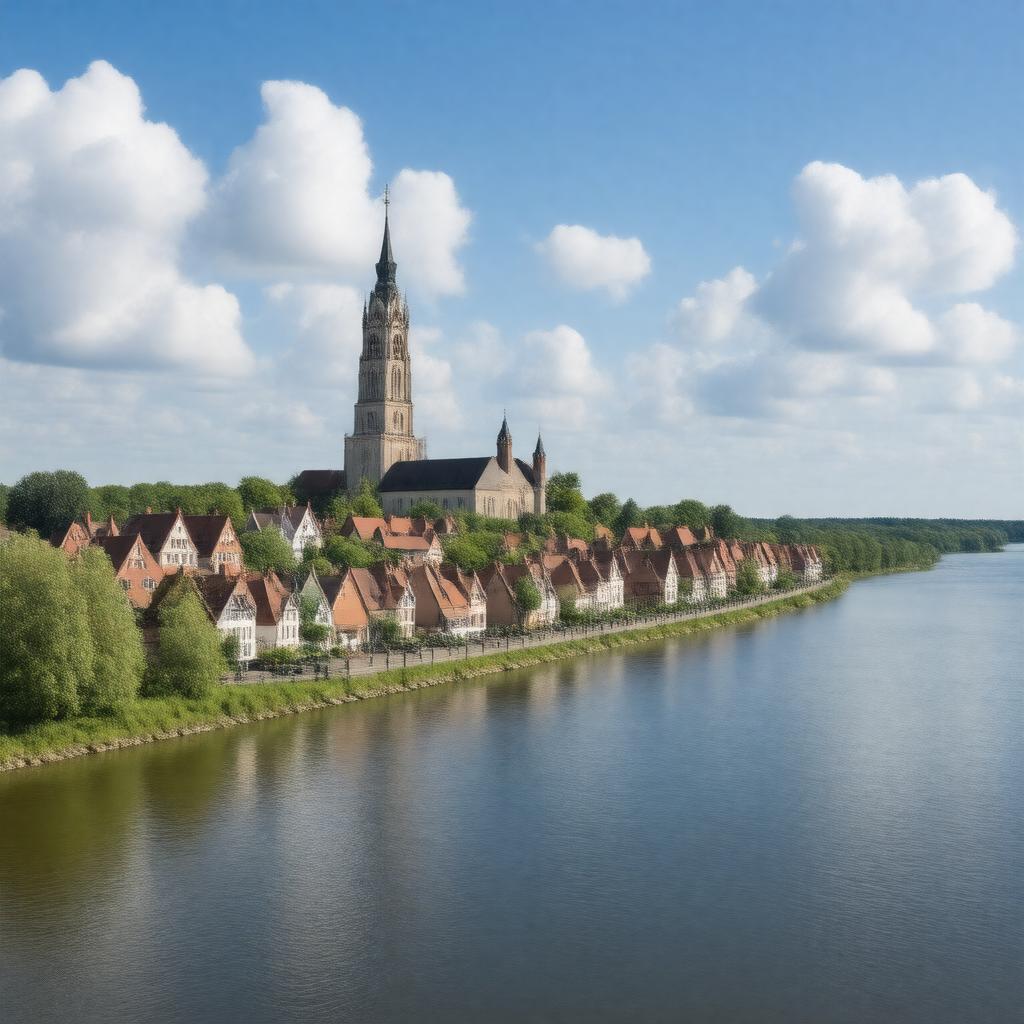 AI-created image of Schleswig, Schleswig-Holstein, West Germany