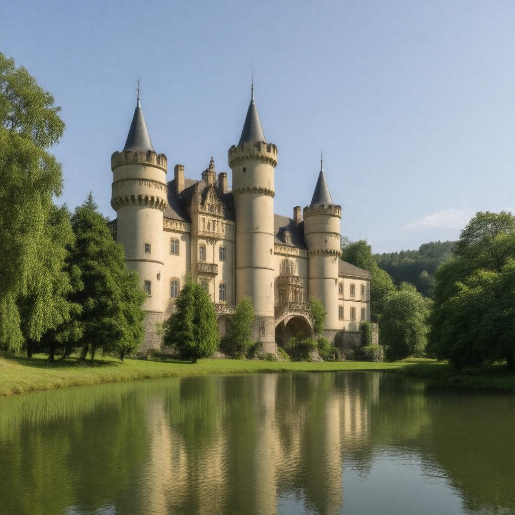 AI-created image of Schloss Altenstein, Bad Liebenstein, Thuringia, Germany
