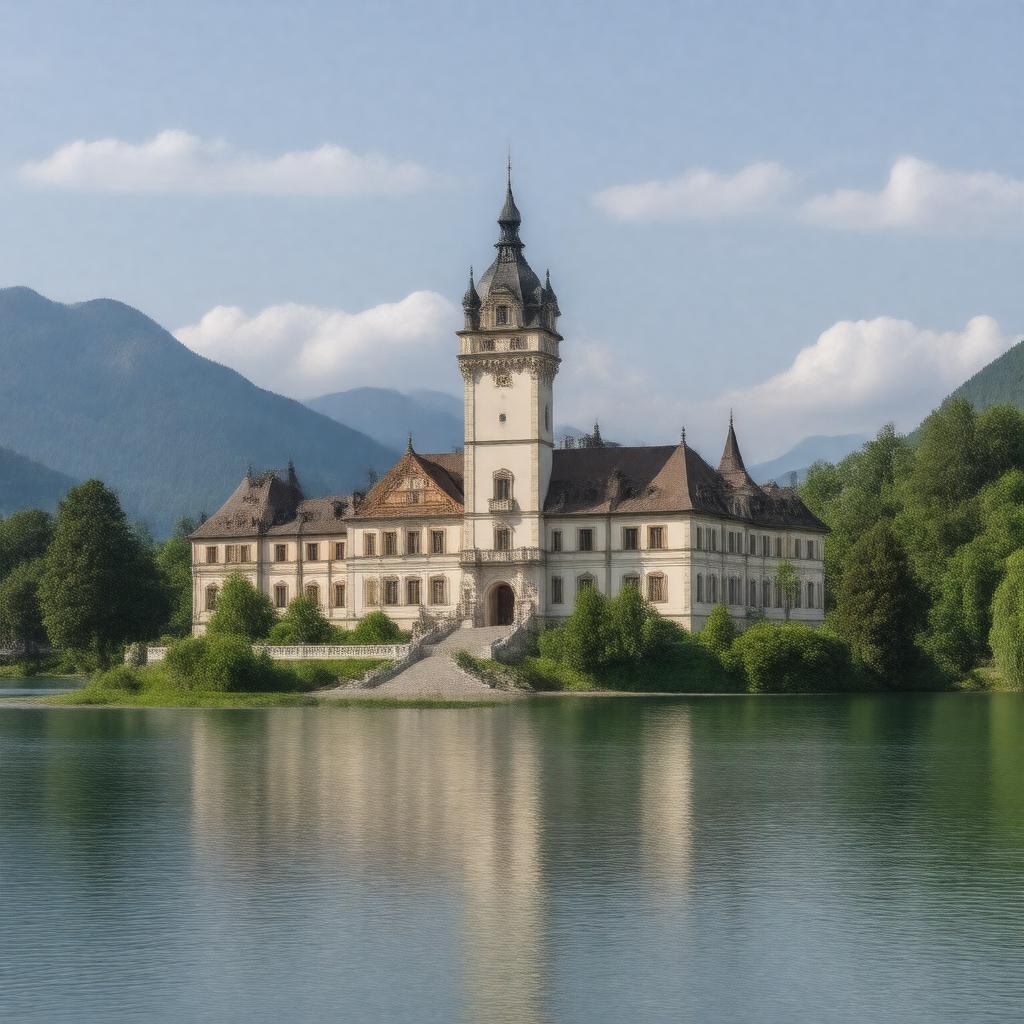AI-created image of Schloss Cumberland, Gmunden