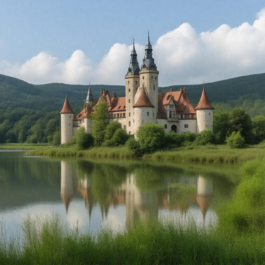 AI-created image of Schloss Glücksburg, Glücksburg, Germany