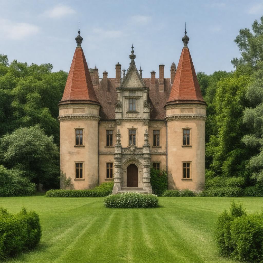 AI-created image of Schloss Rosenau, Coburg, Germany