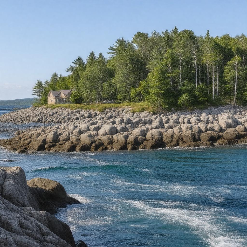 Click to view larger image AI-created image of Schoodic Peninsula