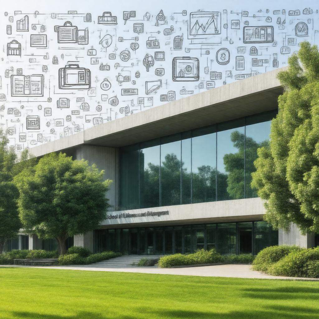Click to view larger image AI-created image of School of Business and Management