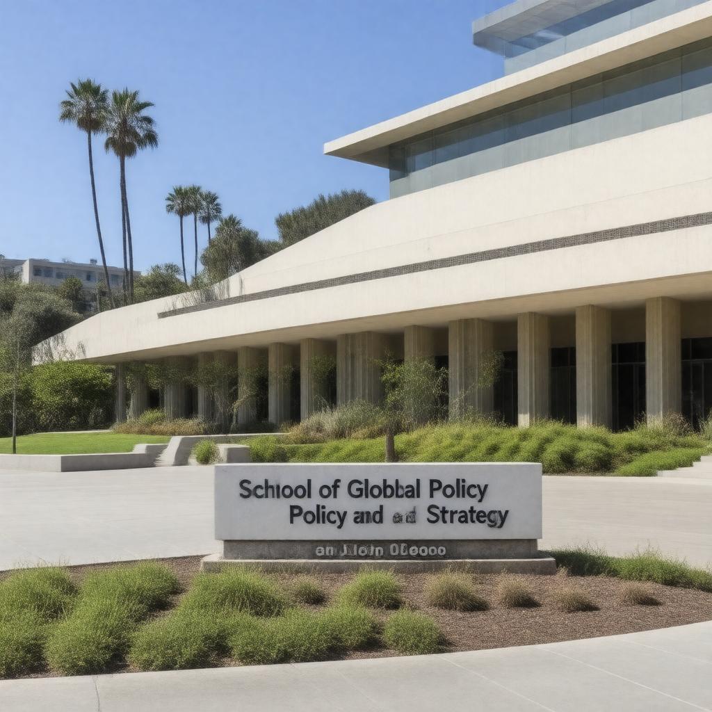 Click to view larger image AI-created image of School of Global Policy and Strategy