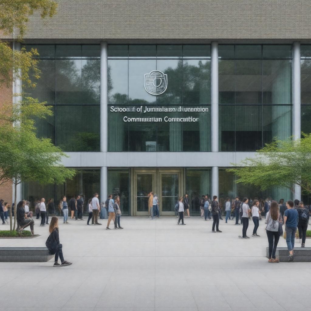 Click to view larger image AI-created image of School of Journalism and Communication
