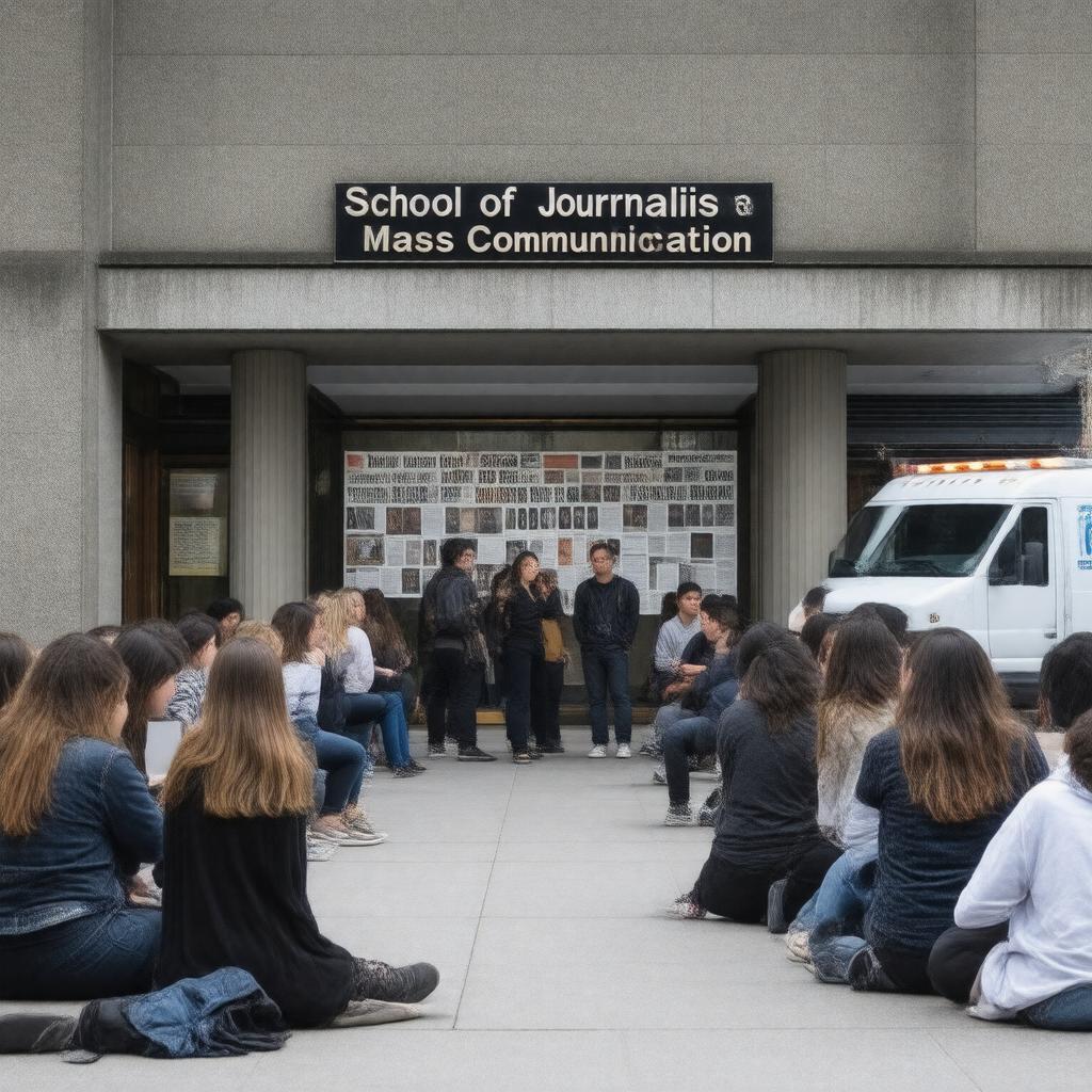 Click to view larger image AI-created image of School of Journalism and Mass Communication