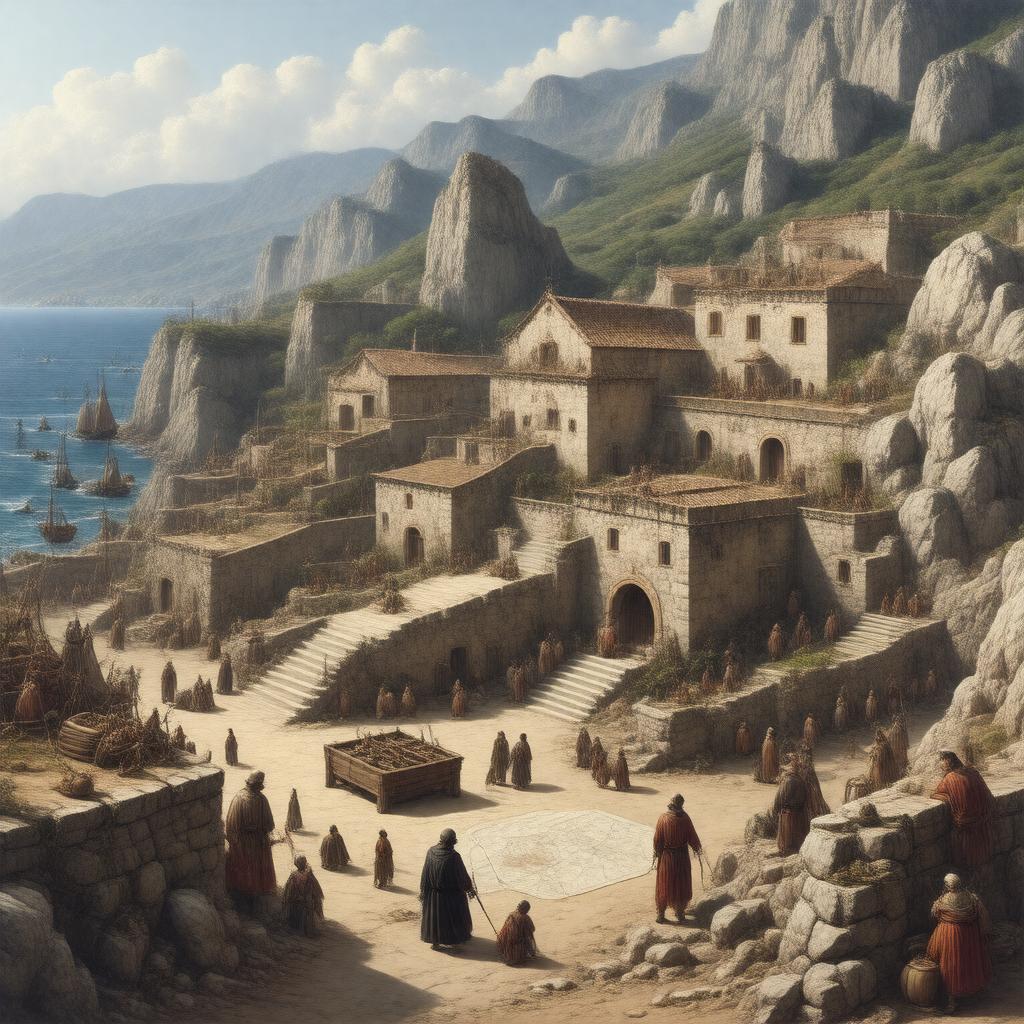 AI-created image of School of Navigation at Sagres