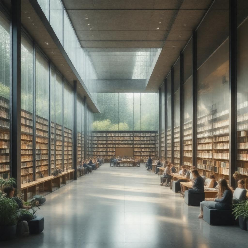 Click to view larger image AI-created image of Schow Science Library