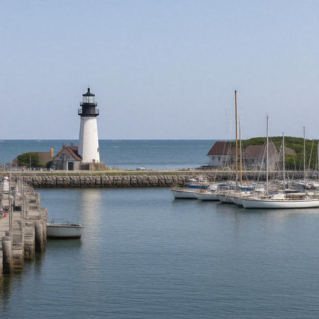 Click to view larger image AI-created image of Scituate Harbor